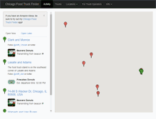 Tablet Screenshot of chicagofoodtruckfinder.com